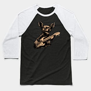 Chihuahua Guitar Baseball T-Shirt